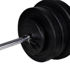 Vidaxl Posilovací lavice se sadou činek barbell a dumbbell 60,5 kg