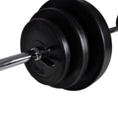 Vidaxl Posilovací lavice se sadou činek barbell a dumbbell 30,5 kg