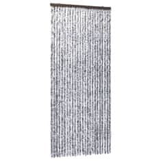 Greatstore Závěs proti hmyzu hnědý a béžový 100 x 220 cm Chenille