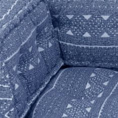 Greatstore Pouf indigový textil