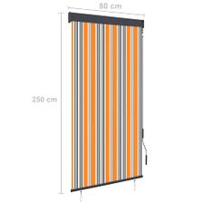 Greatstore Venkovní roleta 80 x 250 cm žlutomodrá