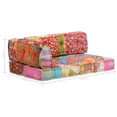 Vidaxl Pouf patchwork textil