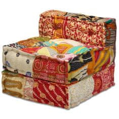 Petromila 3místný modulární pouf patchwork textil