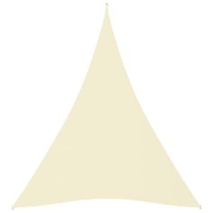 Greatstore Stínící plachta oxfordská látka trojúhelníková 5x6x6 m krémová