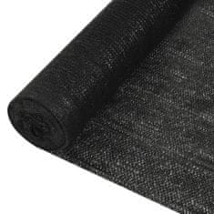Greatstore Stínící tkanina černá 1,5 x 25 m HDPE 150 g/m2