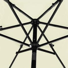 Greatstore 3stupňový slunečník s hliníkovou tyčí pískový 2,5 m