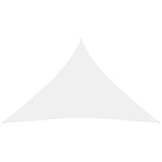 Greatstore Stínící plachta oxfordská látka trojúhelníková 5 x 7 x 7 m bílá
