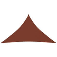 Greatstore Stínící plachta oxfordská látka trojúhelníková 5x5x6 m cihlová