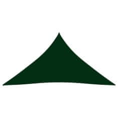 Greatstore Stínící plachta oxfordská látka trojúhelník 5x6x6m tmavě zelená