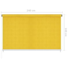 Greatstore Venkovní roleta 240x140 cm žlutá