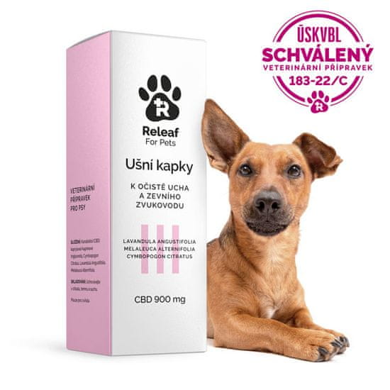 Releaf For Pets Releaf ušní kapky s CBD pro psy