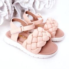 Dětské pletené sandály Pink Adella velikost 21