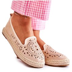 Ažurové dámské espadrilky Slide-on Beige velikost 38