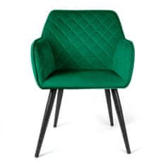 Homla Židle SHELTON Emerald velur 57x40x86 cm