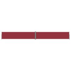 Greatstore Zatahovací boční markýza červená 140 x 1 200 cm