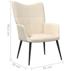 Vidaxl Relaxační židle 62 x 68,5 x 96 cm krémová textil
