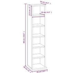 Vidaxl Skříňka na CD kouřový dub 21 x 20 x 88 cm kompozitní dřevo