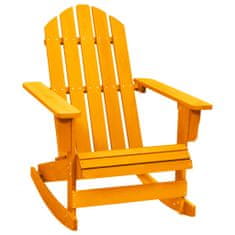 Greatstore Zahradní houpací křeslo Adirondack masivní jedlové dřevo oranžové