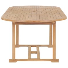 Vidaxl Rozkládací zahradní stůl 180–280x100x75 cm masivní teak oválný