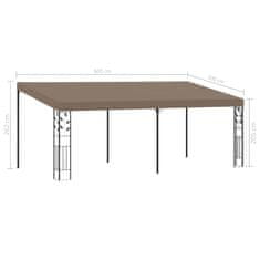 Greatstore Altán ke zdi 6 x 3 x 2,5 m taupe