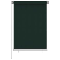 Greatstore Venkovní roleta 100 x 140 cm tmavě zelená HDPE