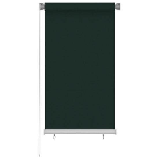 Greatstore Venkovní roleta 80 x 140 cm tmavě zelená HDPE