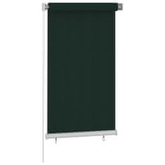 Greatstore Venkovní roleta 80 x 140 cm tmavě zelená HDPE