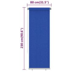 Greatstore Venkovní roleta 80 x 230 cm modrá HDPE