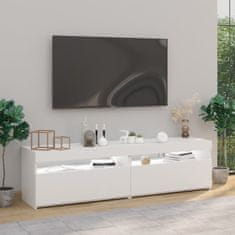 Greatstore TV skříňky s LED osvětlením 2 ks bílé 75 x 35 x 40 cm