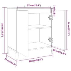 Vidaxl Příborník kouřový dub 60 x 35 x 70 cm kompozitní dřevo