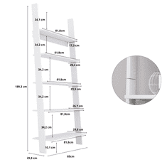 Target Home Žebříková knihovna na květiny 85 cm, barva bílá