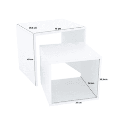 Target Home Sada dvou konferenčních stolků do obývacího pokoje, barva bílá