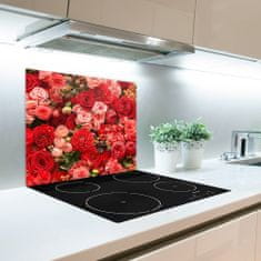 tulup.cz Skleněné deska do kuchyně Červené květy 2x30x52 cm
