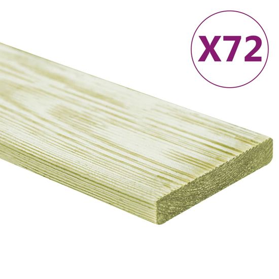 Petromila Podlahová prkna 72 ks 8,64 m² 1 m impregnované borové dřevo
