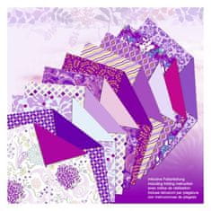 Duhová planeta Design papír fialový AMETHYST 50 archů Rozměr: 15 x 15 cm