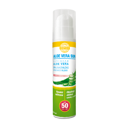 GREEN IDEA Aloe vera opalovací mléko SPF 50