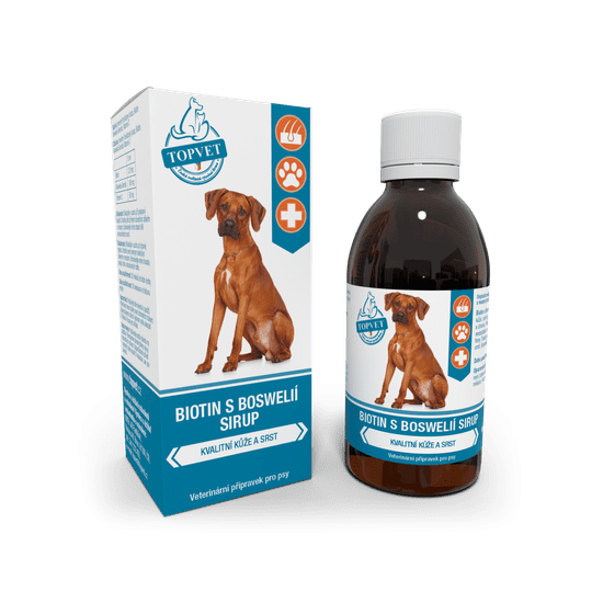 Topvet Sirup Biotin s boswelií 200 ml