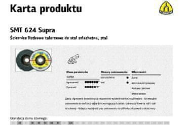 KLINGSPOR Ocelové kolo s klapkou konvexní 125Mm P 60 Smt624 Supra konvexní 10 + 2Szt.