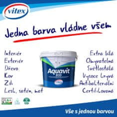 Vitex Aquavit ECO - Bílý satén (750ml) - certifikovaný antibakteriální email na dřevo a kov