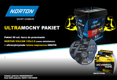 Norton Sada Vulcan 125Mm X 1Mm Kovové/Inoxové štíty 50Steam Bucket + opravná páska