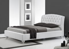 Halmar Čalouněná postel Sofia 160x200 dvoulůžko bílá