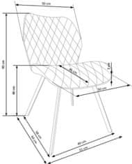 Halmar Designová židle Eviana šedá
