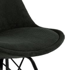 Intesi Tmavě zelená manšestrová židle Eris