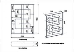 Hanah Home Knihovna Esteban černá/dub