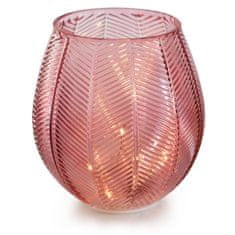 AmeliaHome LED dekorace Murcia pudrově růžová, velikost 16*17,5