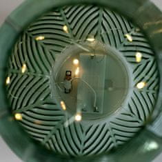 AmeliaHome LED dekorace Murcia lahvově zelená, velikost 16*17,5