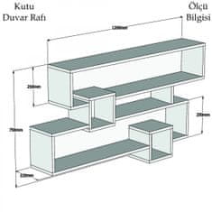 Hanah Home Nástěnná police Karen ořech/antracit