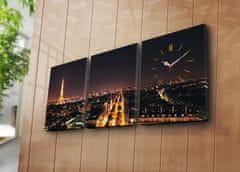 Hanah Home Obrazové nástěnné hodiny Paříž 96x40 cm vícebarevné