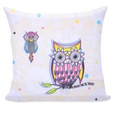 DecoKing Povlak na polštář Cute Owls barený, velikost 80x80