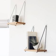 Hanah Home Sada 2 nástěnných polic Shelf ořech